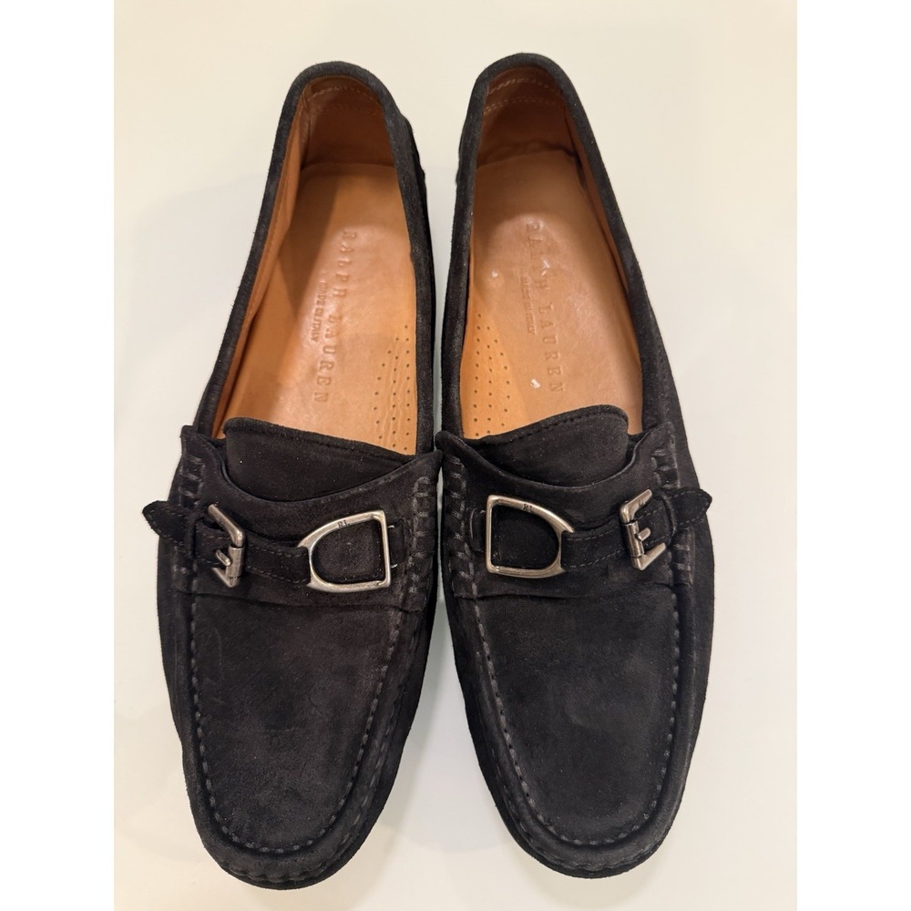 Ralph Lauren Suede Driving Loafers Men's 10 Leather sole - Picture 7 of 10